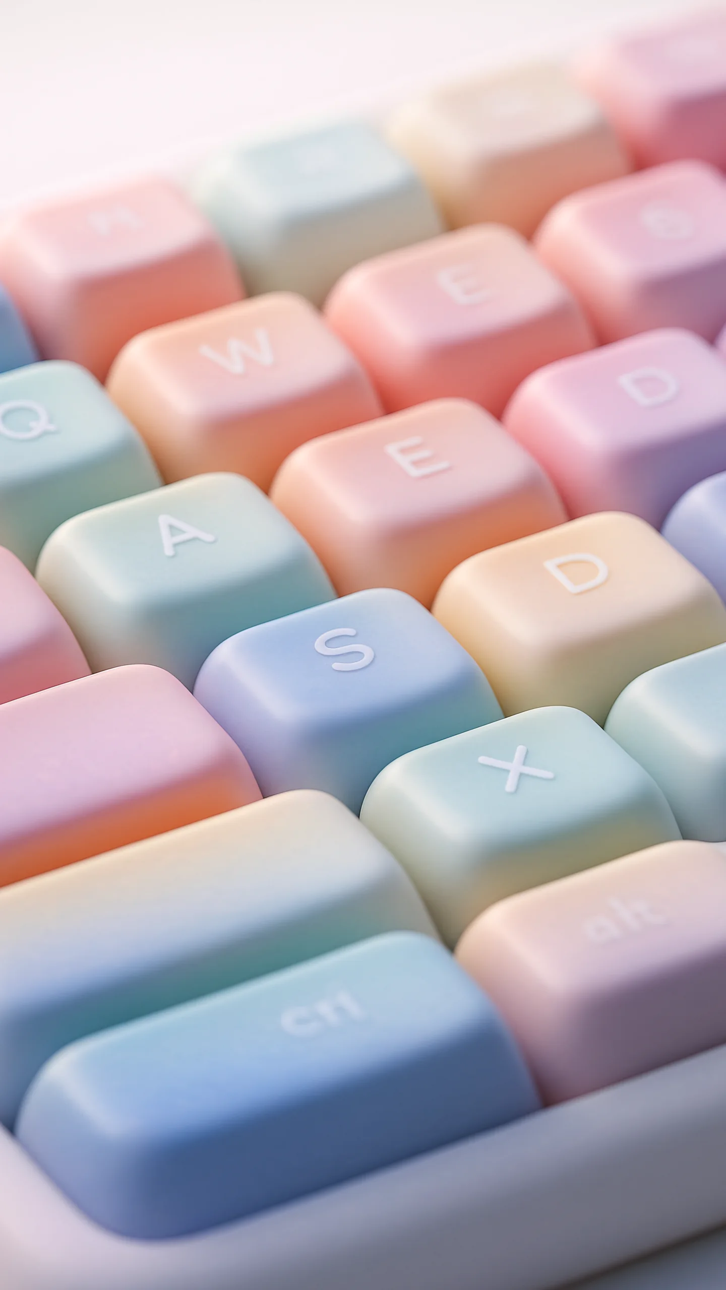 Pastel Gradient Keycap Array